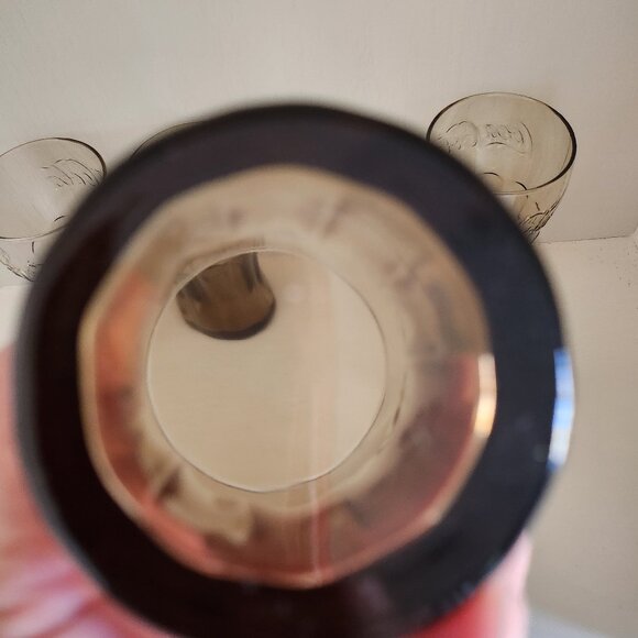 Vintage Set of Four Coca Cola Brown Glasses Coke Tumblers Mc Donald's Collector - Picture 6 of 8